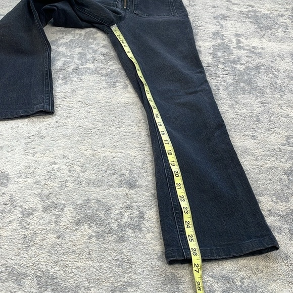 Reformation Peyton Zip Ultra High Rise Bootcut Jeans Solana Washed Black 25 - Picture 10 of 14